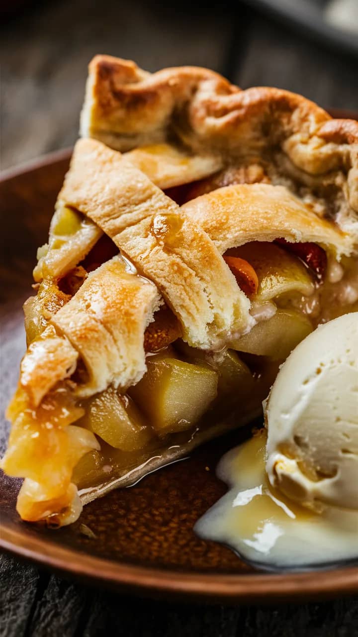 Slice of cannabis-infused apple pie