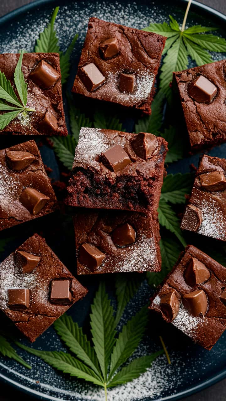 Double-chocolate weed brownies