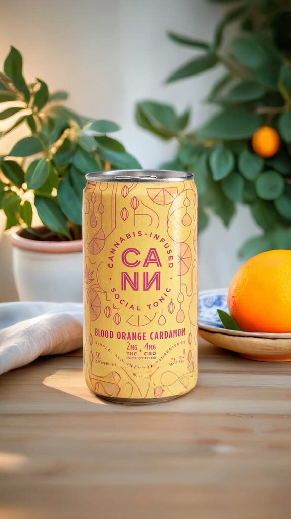 Cann Blood Orange Cardamom can close up