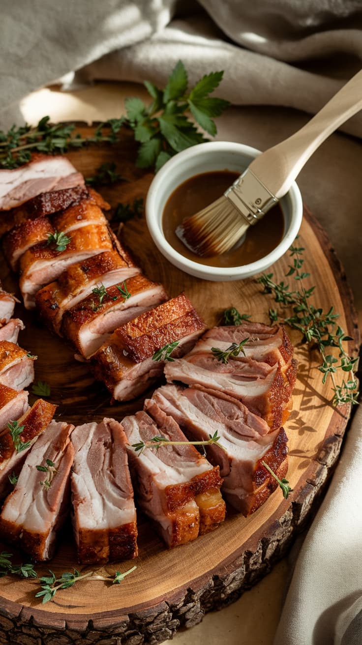 Crispy cannabis infused pork belly