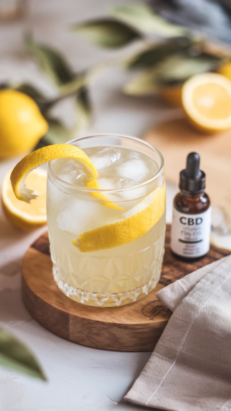 Homemade cbd-infused lemonade