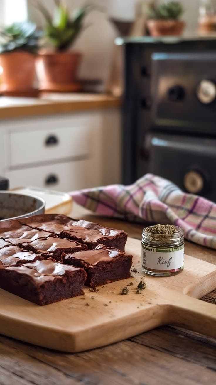 Kief-infused brownies