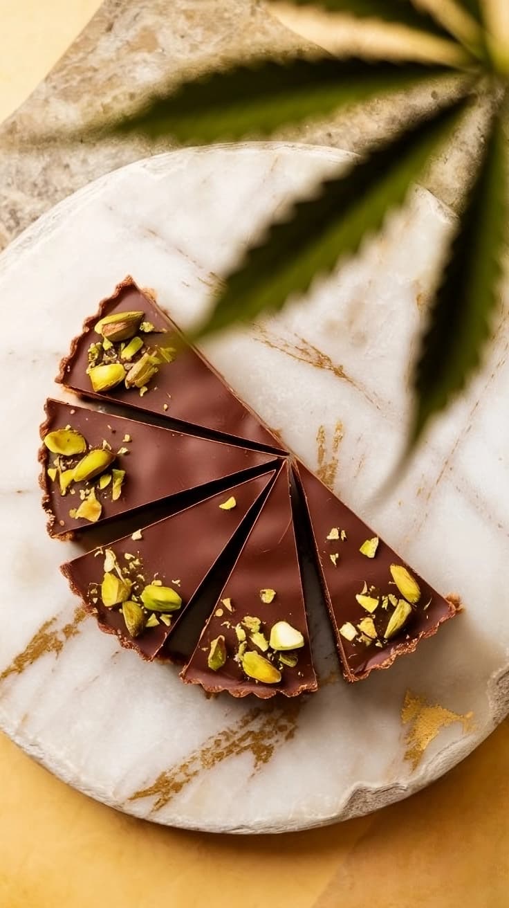 No-bake Cannabis Pistacho Tart