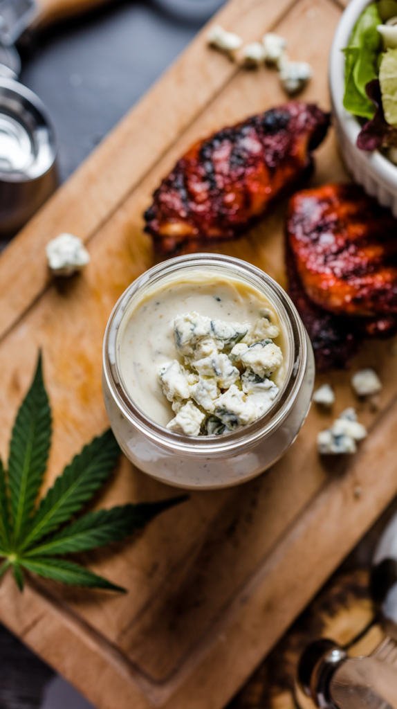 cannabis-infused blue cheese dressing