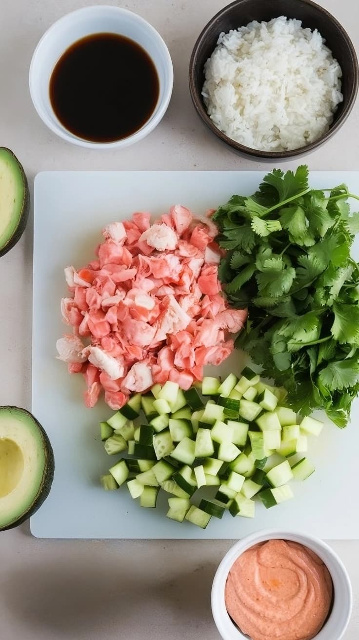 crunch roll sushi bowl ingredients