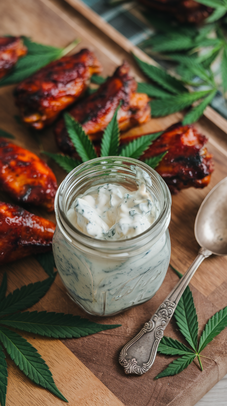 weed-infused blue cheese dressing