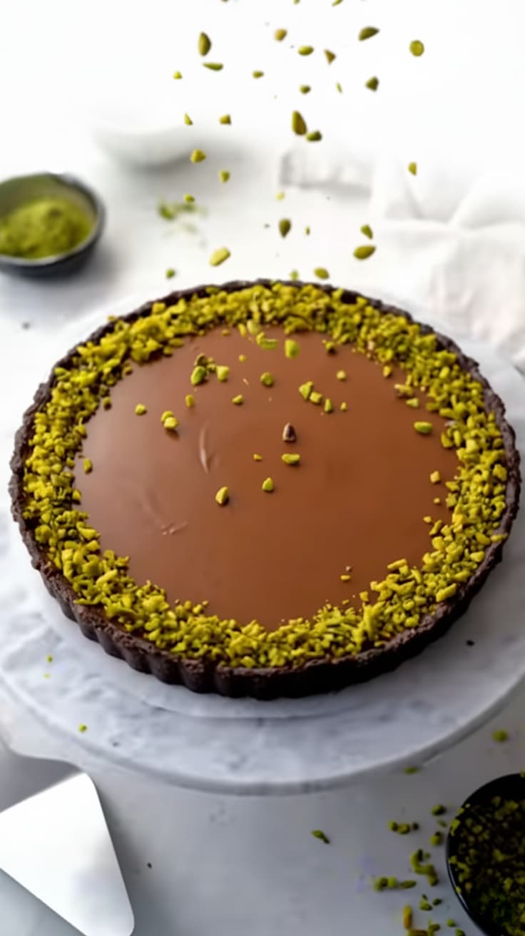 No-bake Cannabis Pistachio Tart