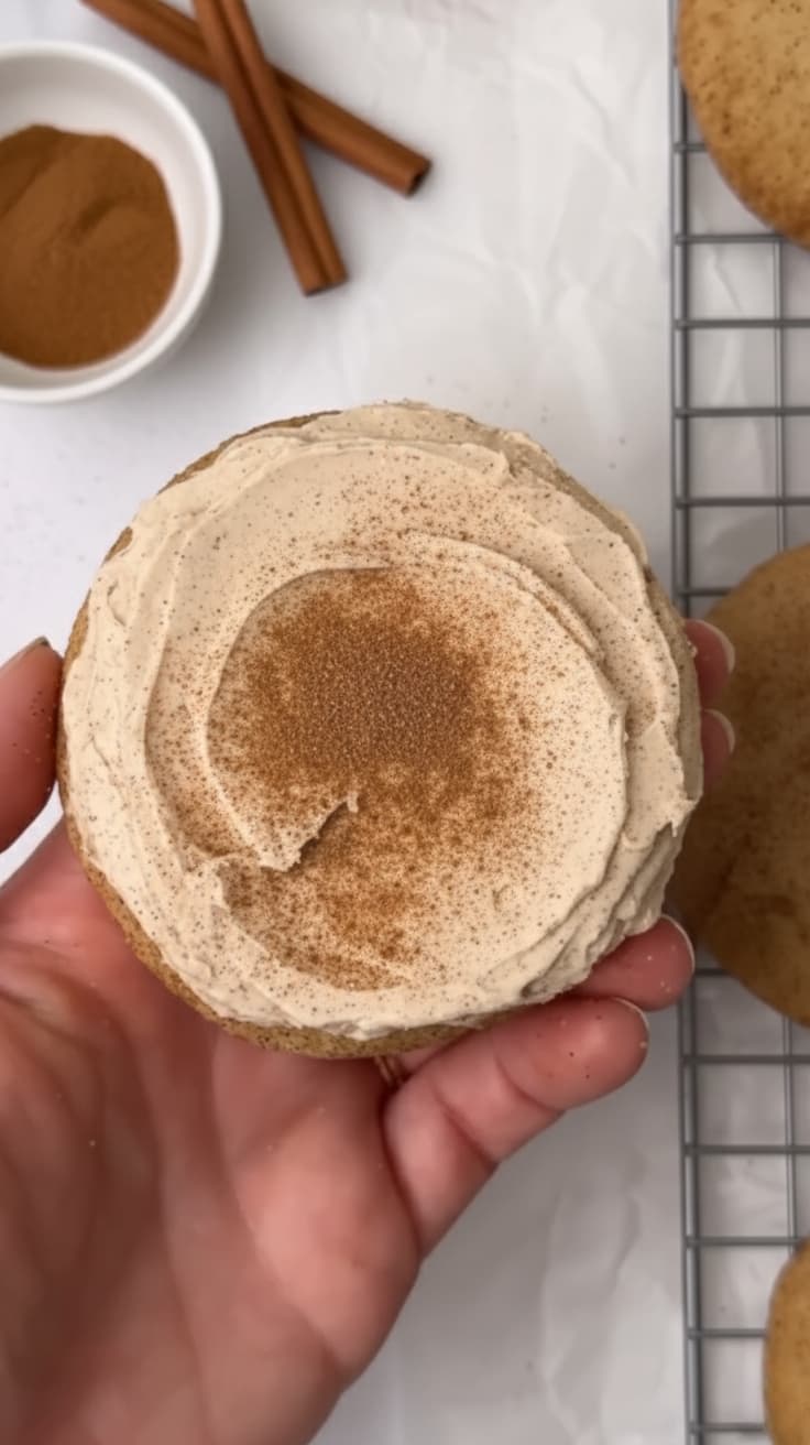 Freshly baked churro cookies