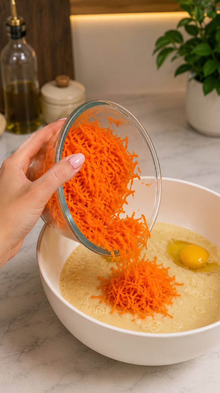 Making cannabis carrot bread